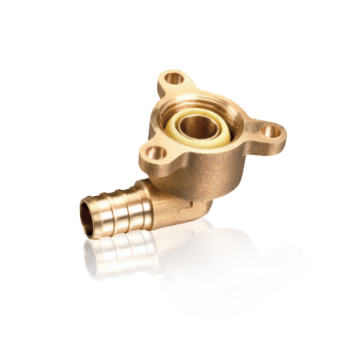 F1807 PEX × NPSM Elbow with Brass Nut