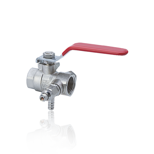 Brass Ball Valve FXF with Drain Cock & Plug with Long Lever ART 60636