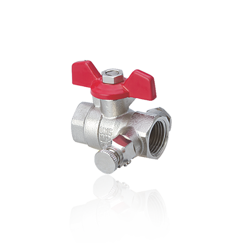 Brass Ball Valve Fx F with Plug and Air Vent with Alu T Handle ART 60640