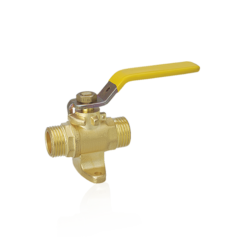 Ball Valve for Gas, Male/Male, with Bracket and Steel Long Lever ART 70401