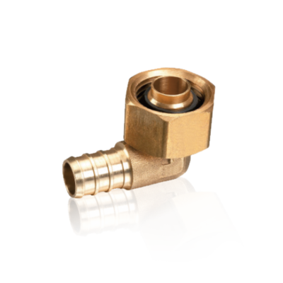 F1807 PEX × NPSM  Elbow with Brass Nut 