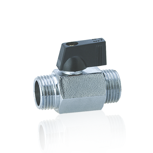 Brass Mini Ball Valve,Male/Male Sandblasted & Nickel or Chromed Plated  Art 10016