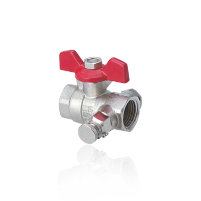 Brass Ball Valve Fx F with Plug and Air Vent with Alu T Handle ART 60640