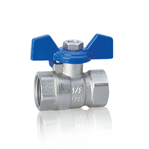 F-F Brass Ball Valve with Aluminium Buttefly Handle 60674
