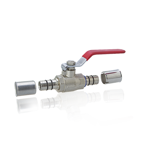 Brass Press-Fit Ball Valve with Long Lever ART 70707