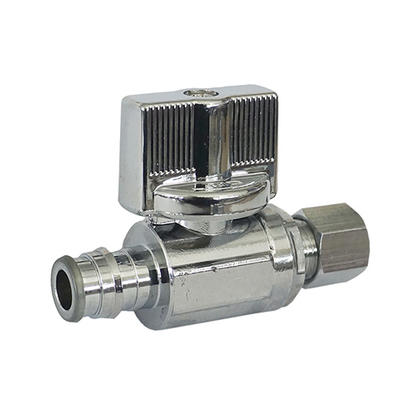 Polished Nickel Rohl A5579XMPN-2 Country Bath Pair of 1/4 Turn Hot & Cold Angle Stop Valves with 20 Supply Tubes Only with Cross Handles & 1/2 Female Connections 