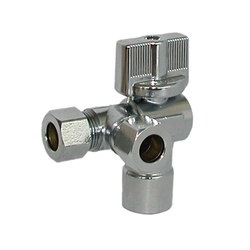 1/4 Turn PEX x OD x OD Dual Angle Stop Valve