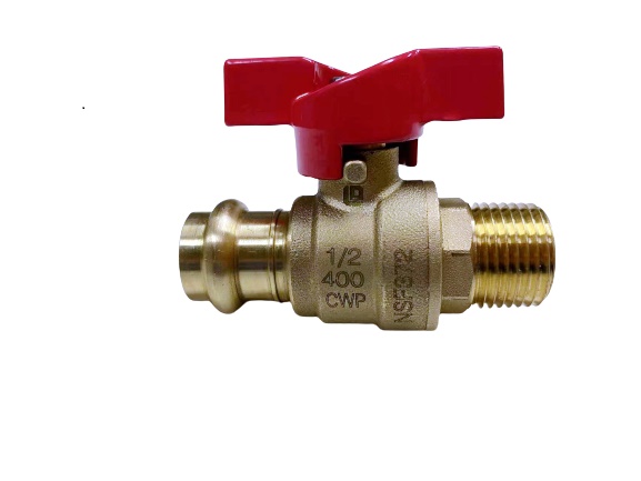 Press x MPT Brass Ball Valve
