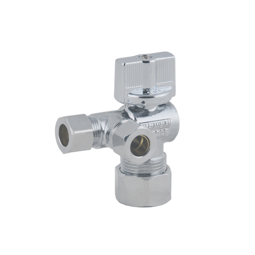 1/4 Turn OD x OD x OD  Dual Angle Stop Valve 