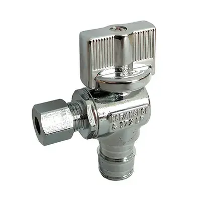 The brass angle valve is a common plumbing fixture used in households